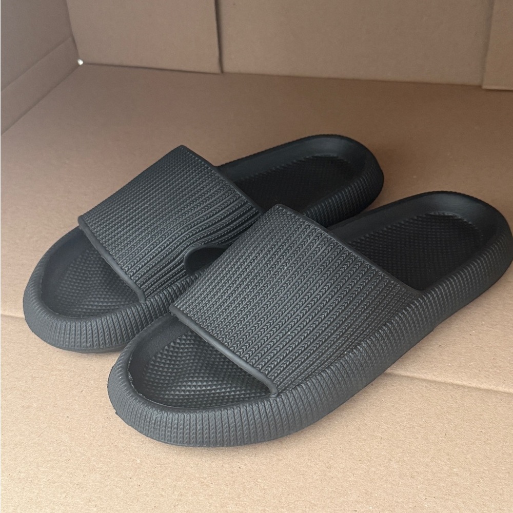 Black Slide Sandals